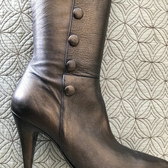Italian made knee high leather boots - Picture 3 of 8